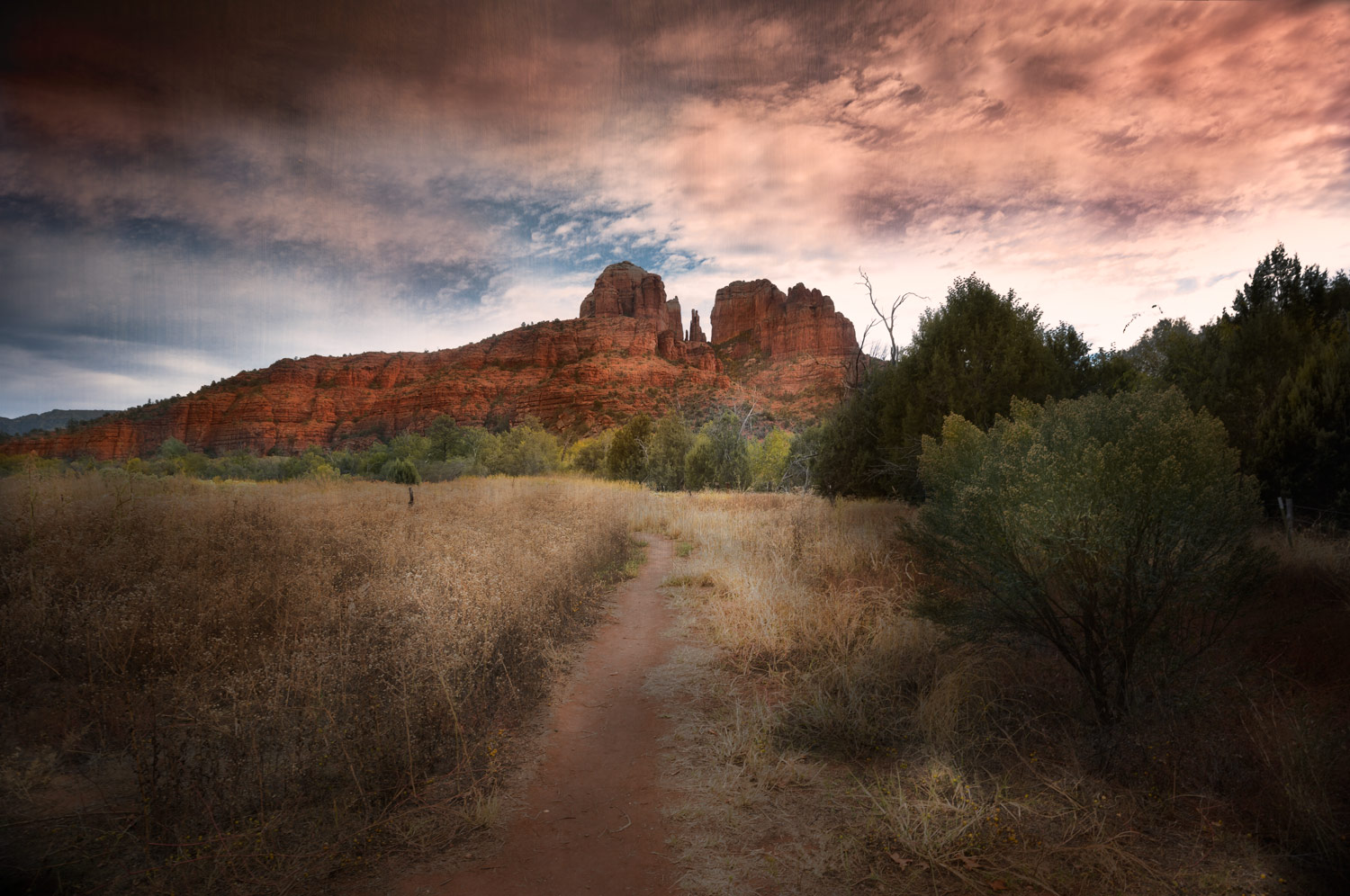 Sedona at midday dusk